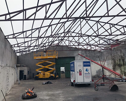 quitar uralita con plataforma elevadora en olivares en valladolid