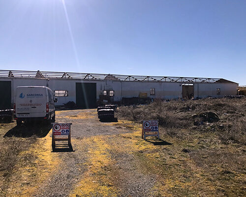 Retirada de uralita en nave agrícola en palazuelos en segovia