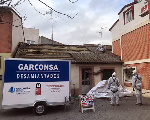 Cuellar Segovia retirada de uralita.