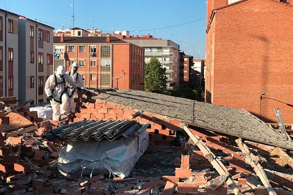 cubierta estaba firmada por forjado inclinado de tabiquillos palomeros